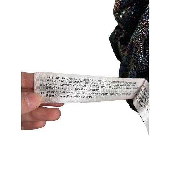 ZARA Sparkly Draped Dress Multicolored Blogger Fav Size M - Picture 8 of 11